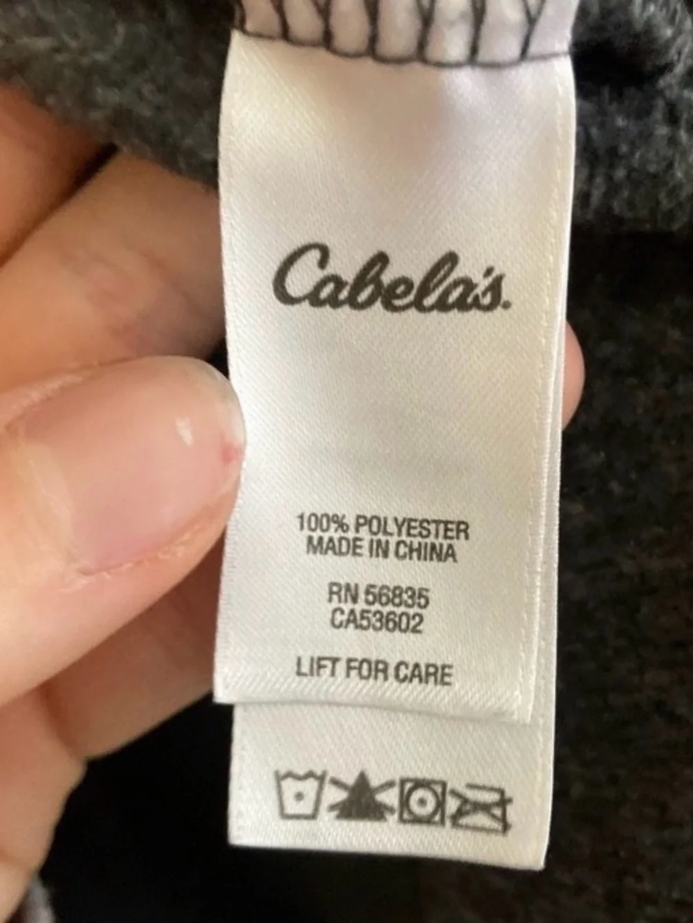 Women’s Cabela’s Gray Fleece Zip Jacket with Blue Trim, Size XL extra large